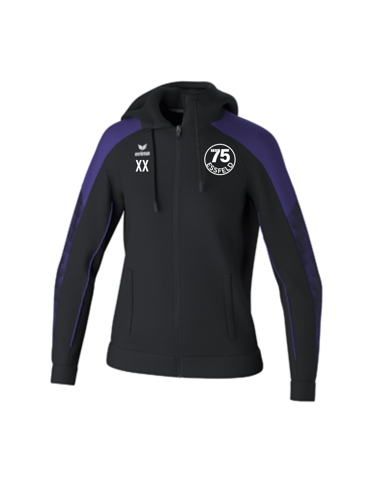 EVO STAR TRAININGSJACKE MIT KAPUZE Damen schwarz/lila